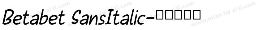 Betabet SansItalic字体转换